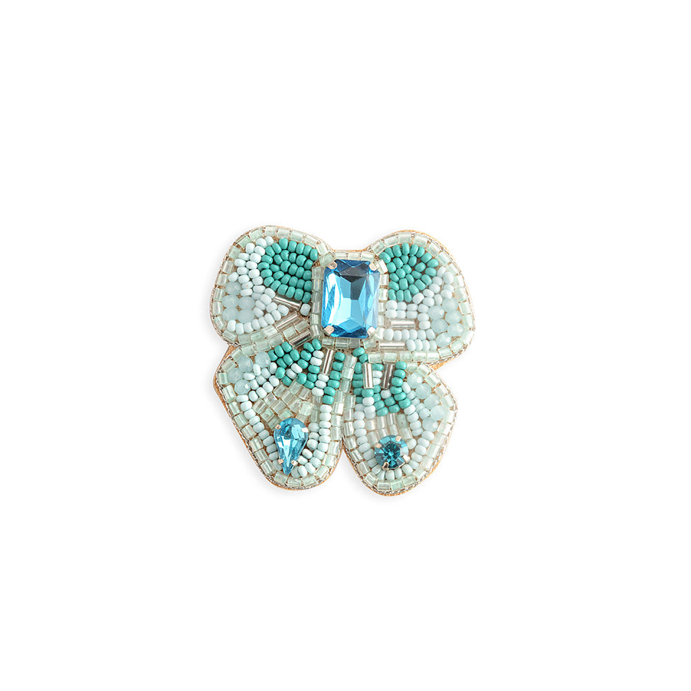 Forest Butterfly Brooch In Sky Blue - Myra USA