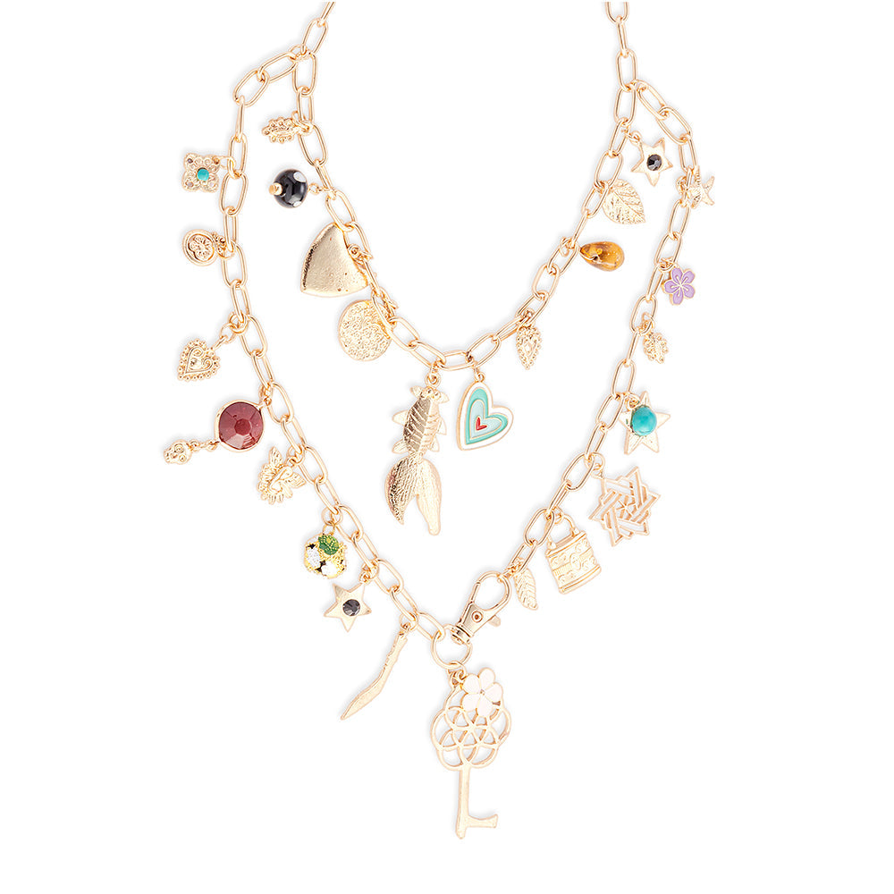 Flowers & More Charms Necklace - Myra USA