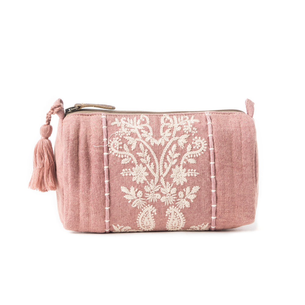 Victorian Lace Legacy Clutch Bag In Pink - Myra USA