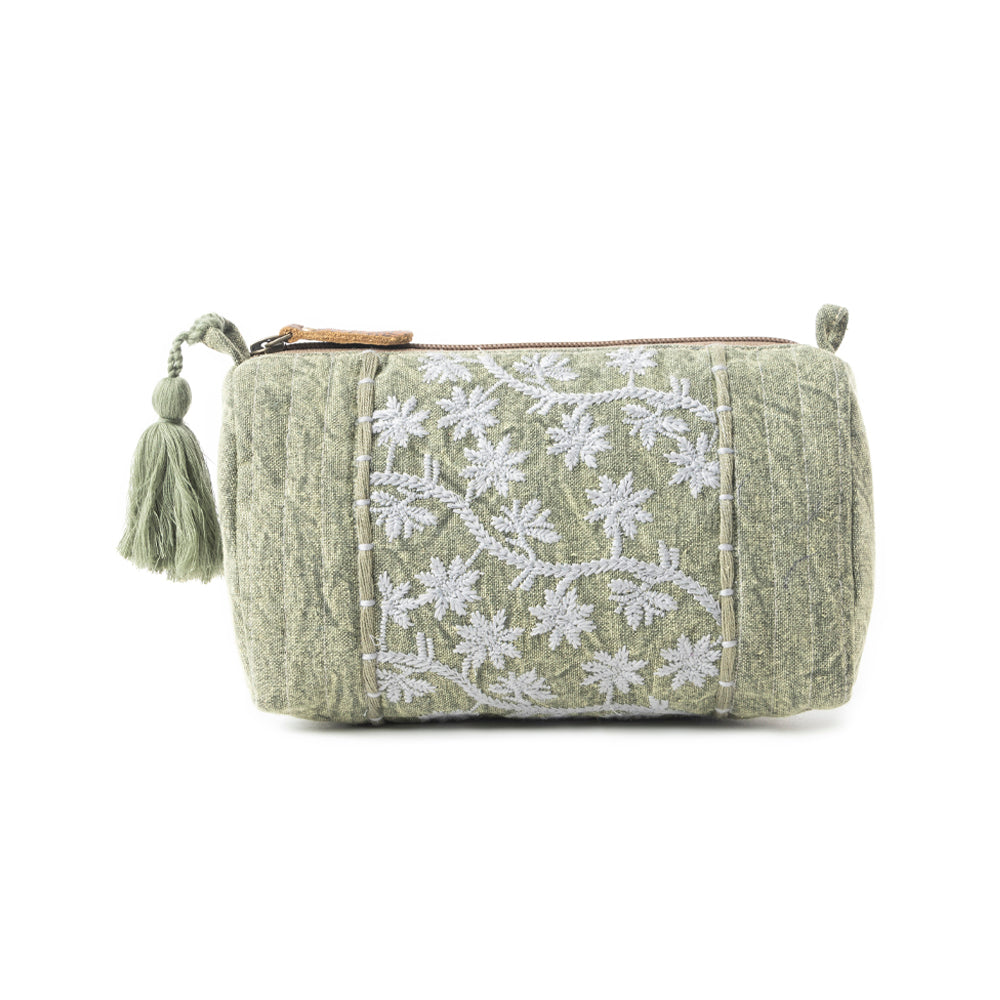 Bohemian Green Supreme Clutch Bag In Olive Green - Myra USA