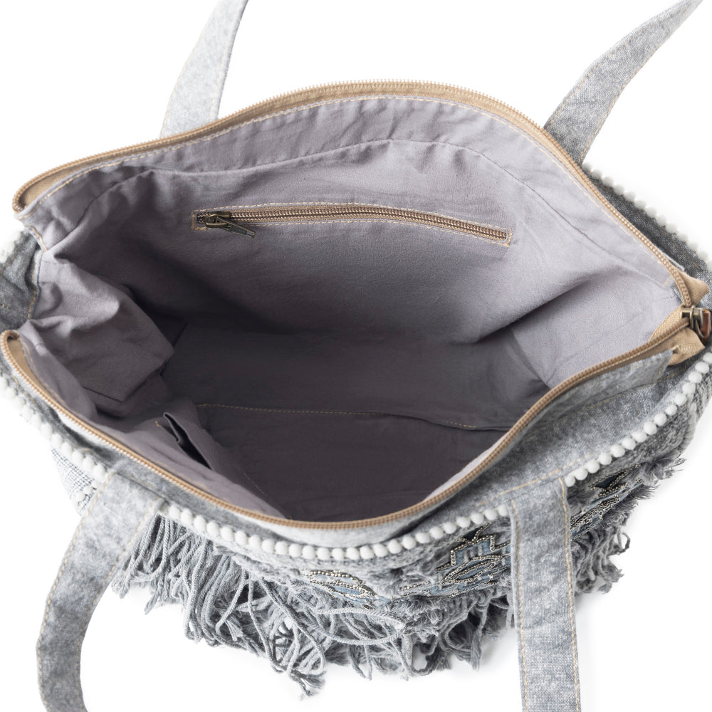 Smoky Mountain Fringe Tote Bag