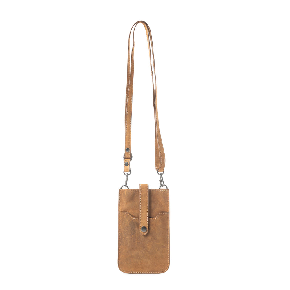 Golden Canyon Cell Phone Bag In Dark Brown - Myra USA