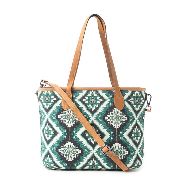 Desert Sky Star Tote Bag In Turquoise - Myra USA