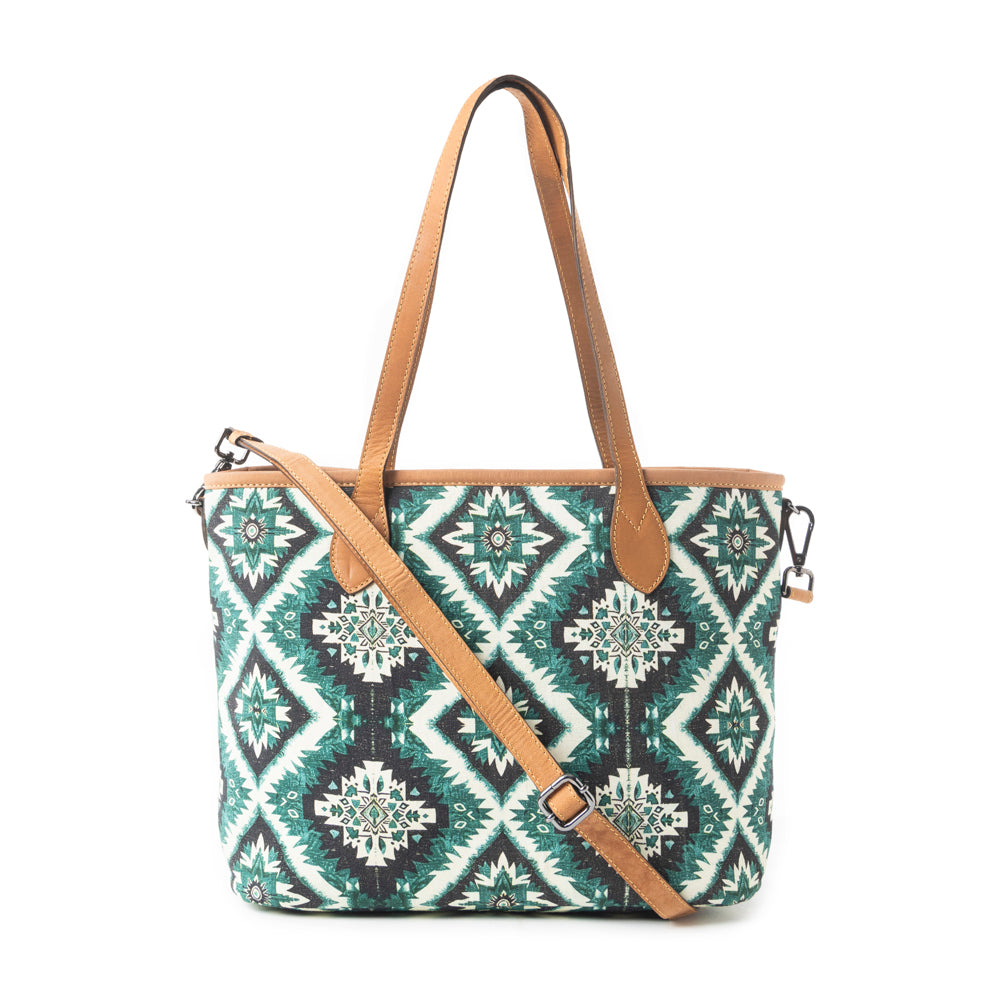Desert Sky Star Tote Bag In Turquoise - Myra USA