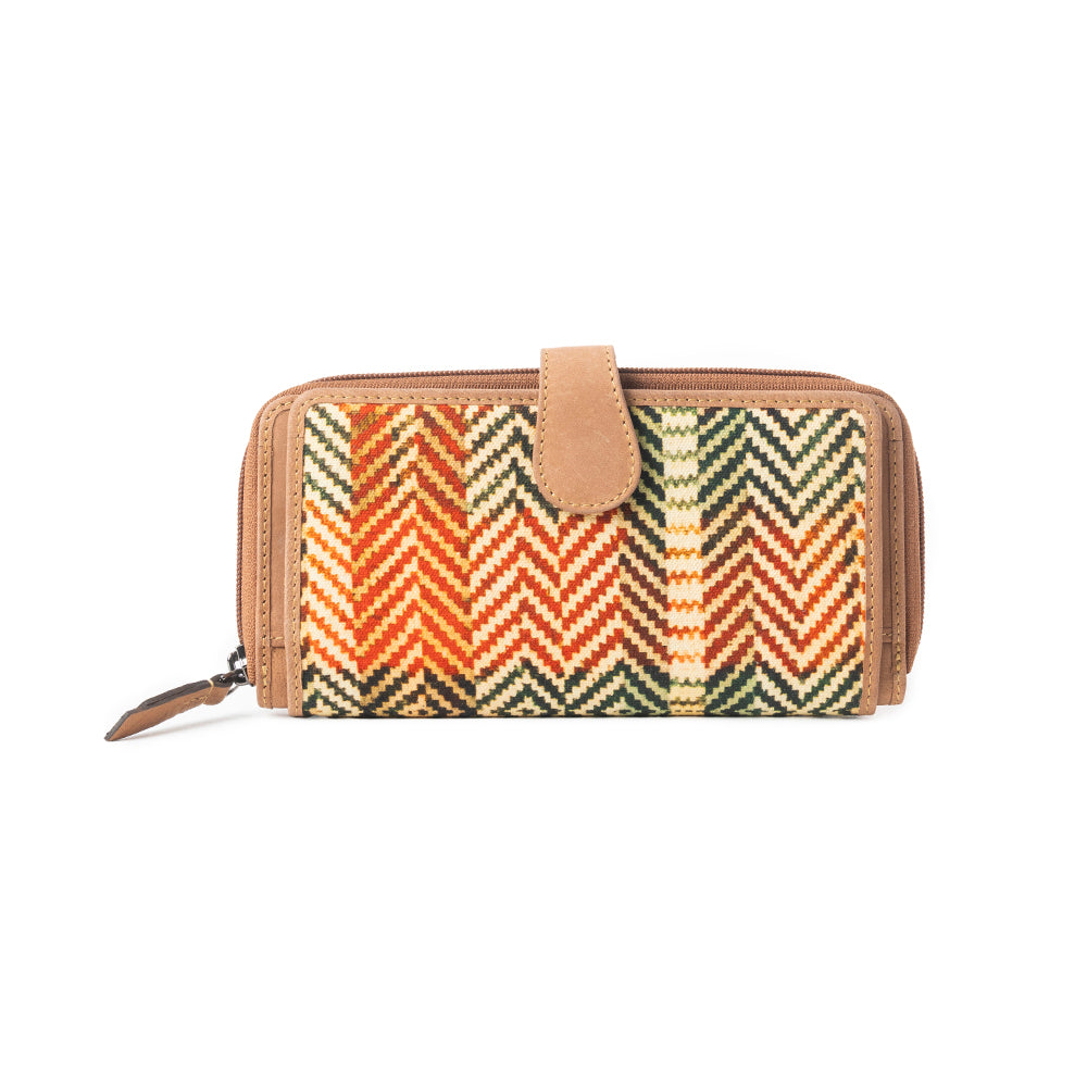 Harvest Chevron Wallet In Multicolor - Myra USA
