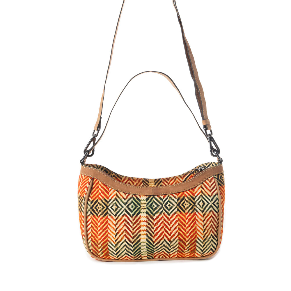 Harvest Chevron Crossbody Bag In Orange - Myra USA