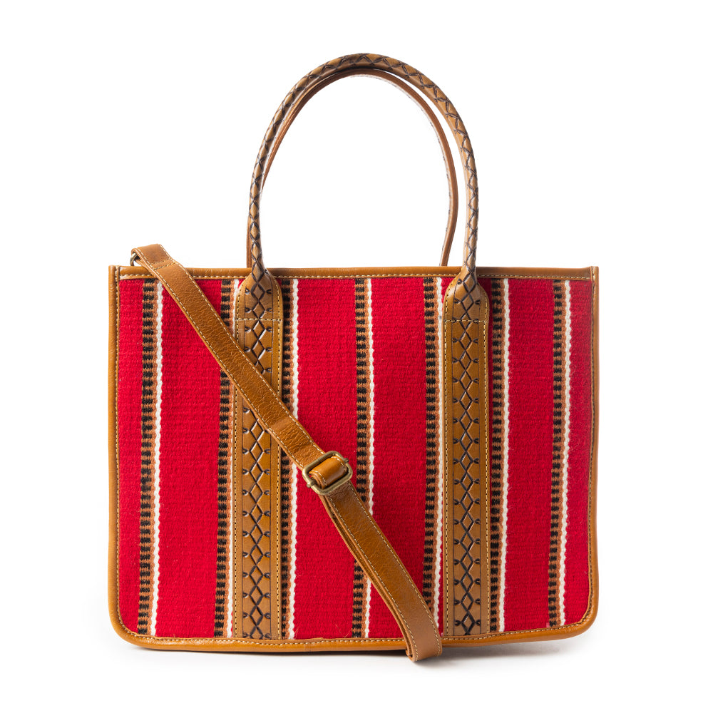 Coachroom Stripes Shoulder Bag In Red - Myra USA