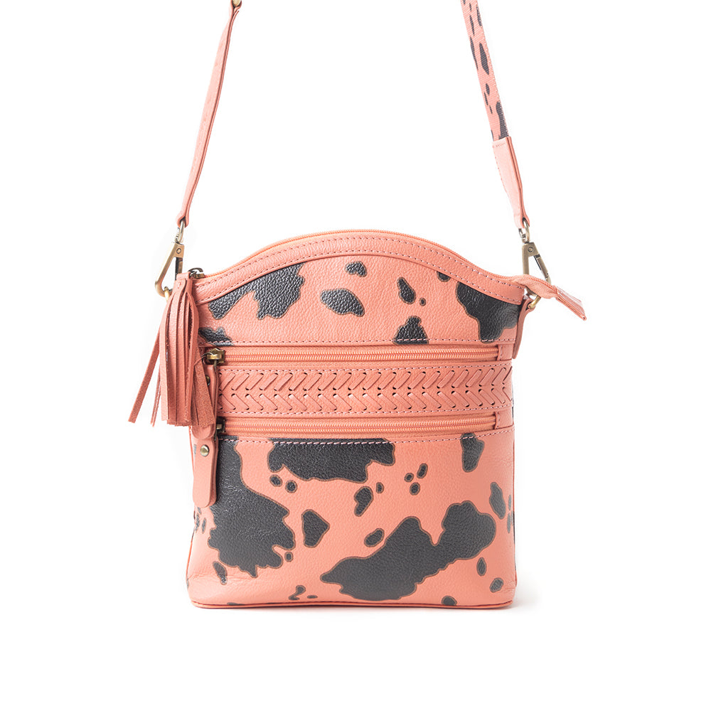 Prairie Sage Spotted Shoulder Bag In Peach - Myra USA