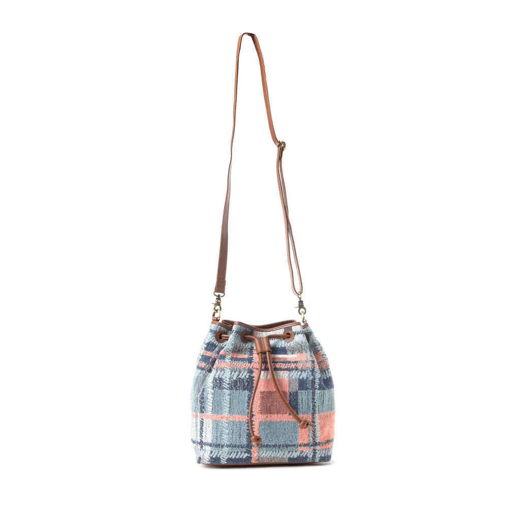 Pastel Desert Sunrise Bucket Bag In Blue - Myra USA