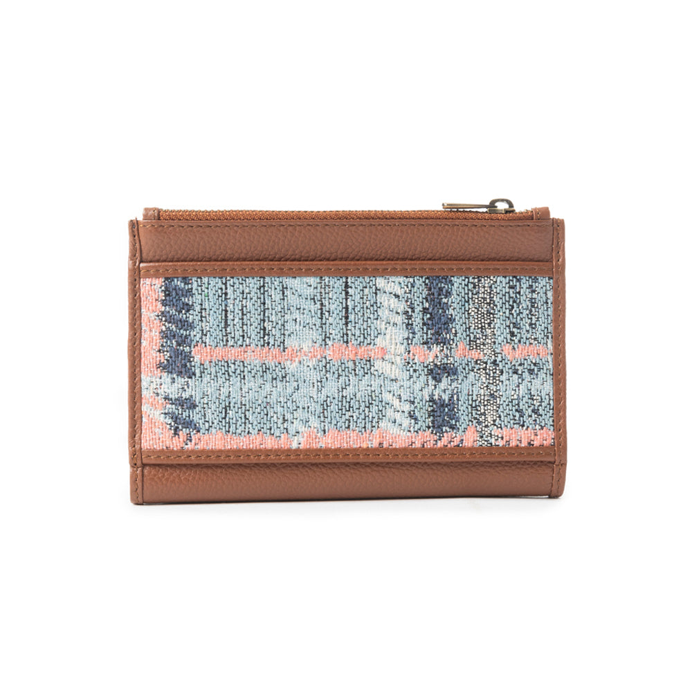Pastel Desert Sunrise Wallet In Brown and Blue - Myra USA
