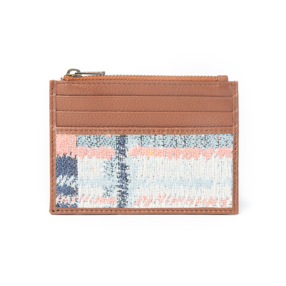 Pastel Desert Sunrise Credit Card Holder In Brown and White - Myra USA