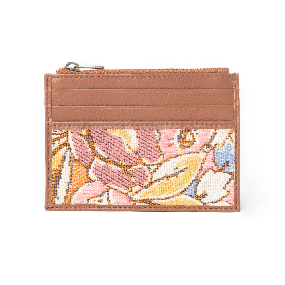 Pastel Desert Sunrise Credit Card Holder In Pink and Brown - Myra USA
