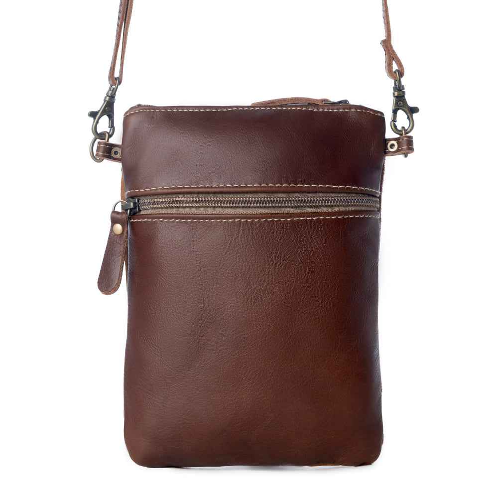 White And Brown Cross Body Bag
