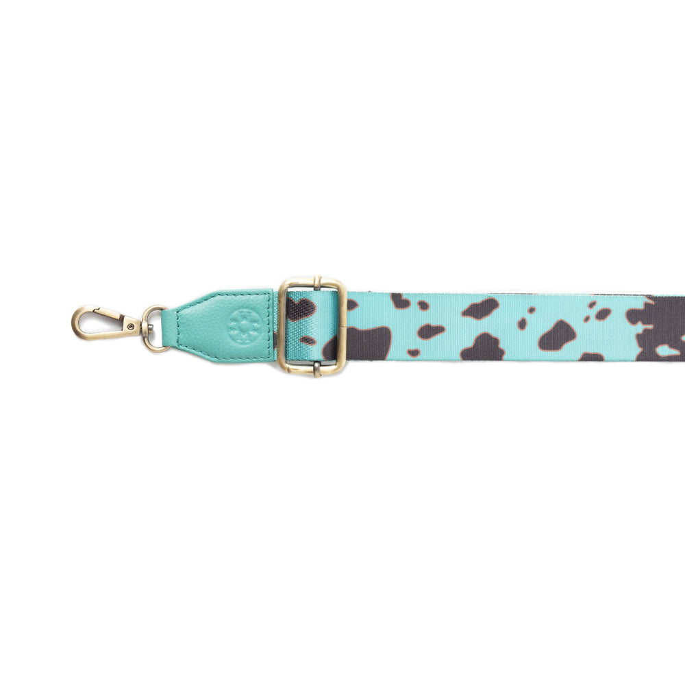 Prairie Sage Spotted Accessory Strap In Turquoise - Myra USA
