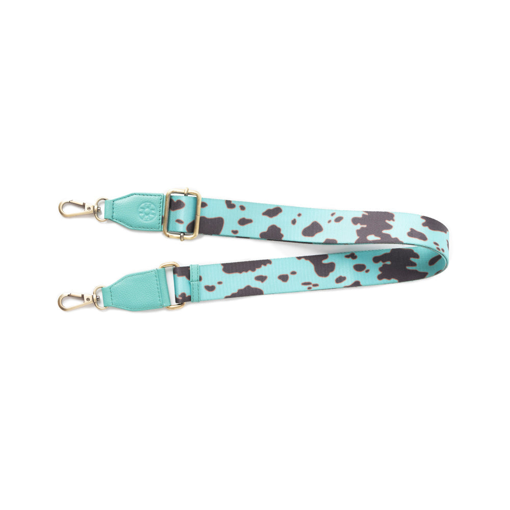 Prairie Sage Spotted Accessory Strap In Turquoise - Myra USA