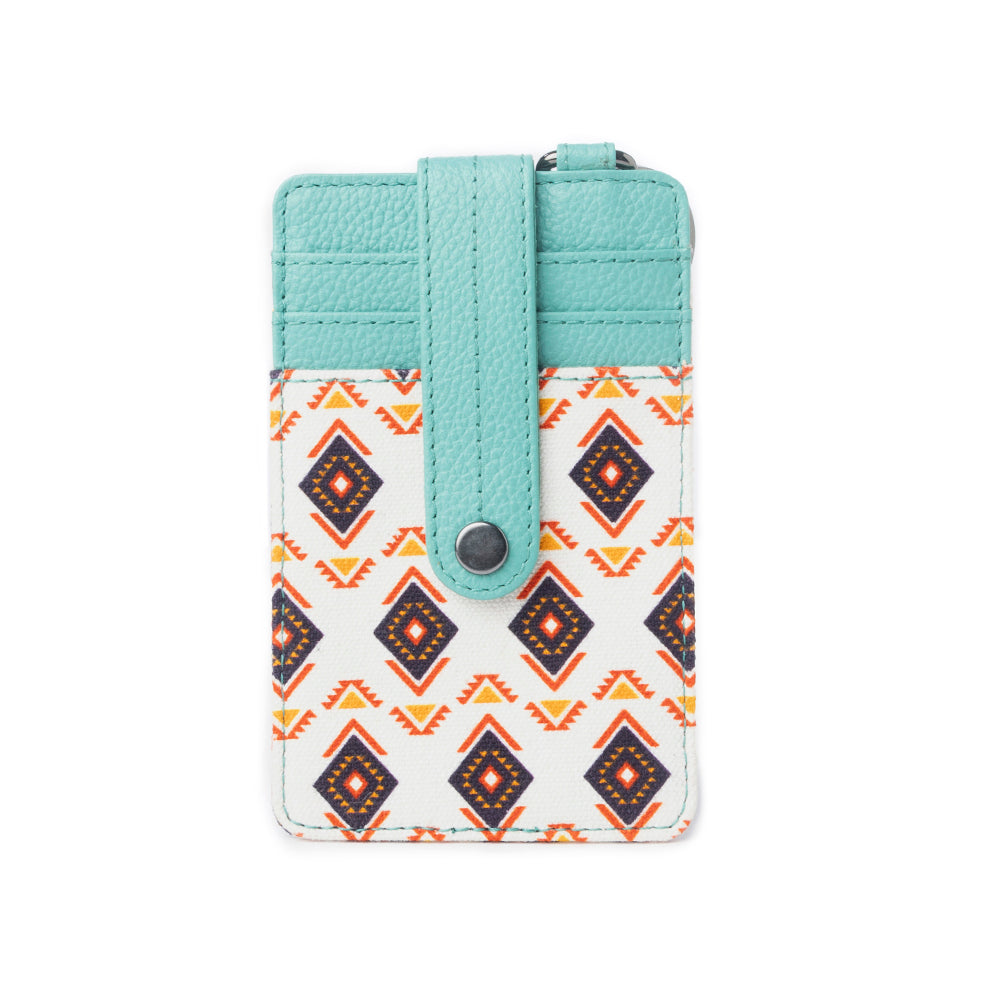 Taralongo Vista Credit Card Holder In White and Green - Myra USA
