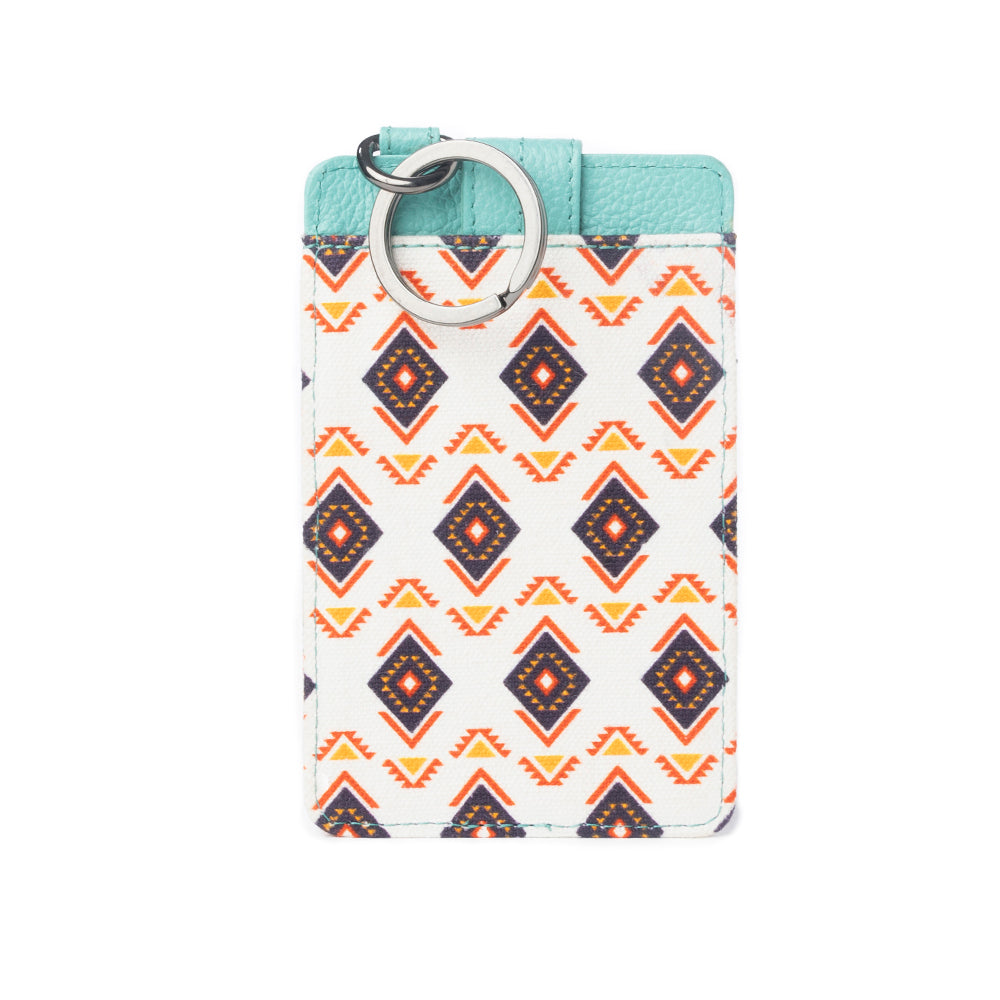 Taralongo Vista Credit Card Holder In White and Green - Myra USA