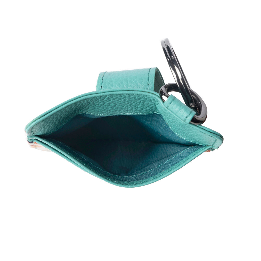 Taralongo Vista Credit Card Holder In White and Green - Myra USA