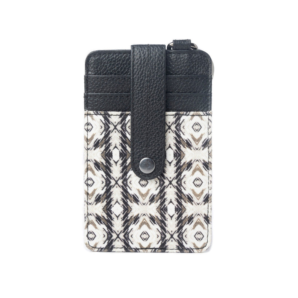 Taralongo Vista Credit Card Holder In Black and White - Myra USA