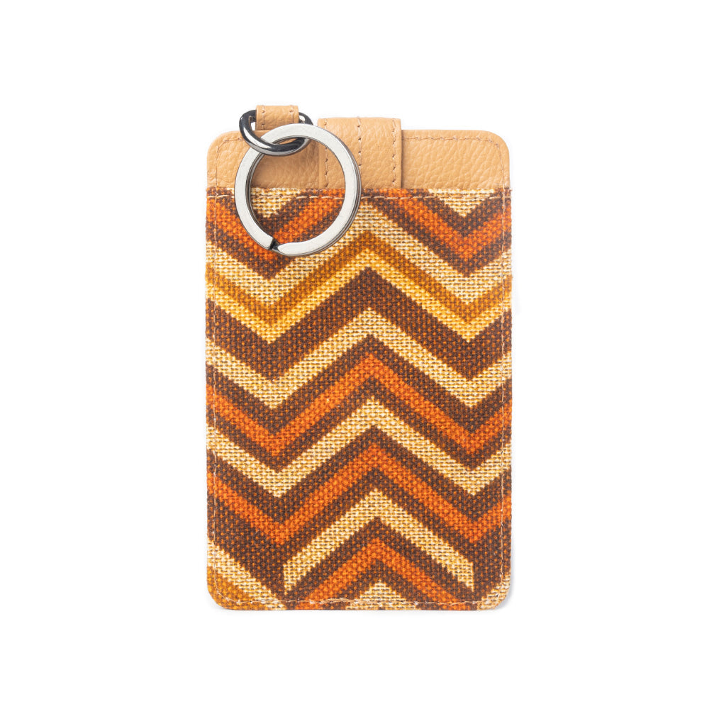 Taralongo Vista Credit Card Holder In Beige - Myra USA