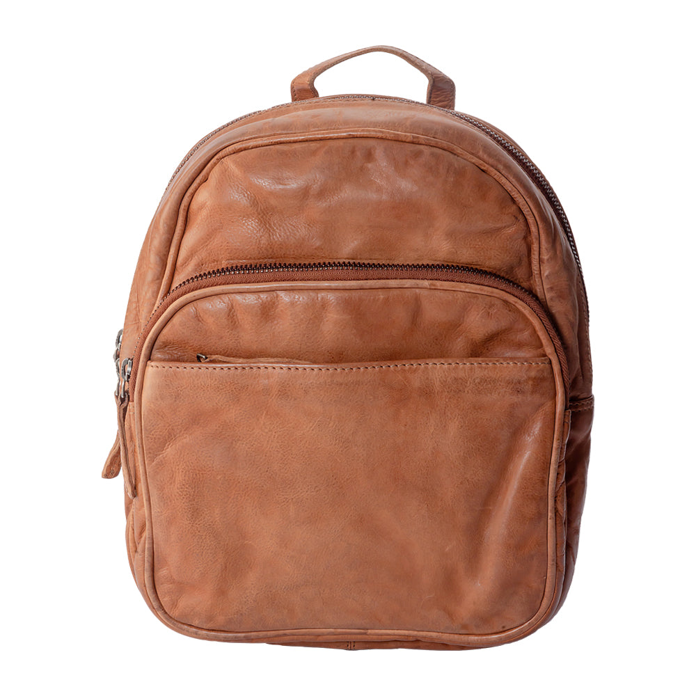 Roaming Traveller Backpack In Tan - Myra USA