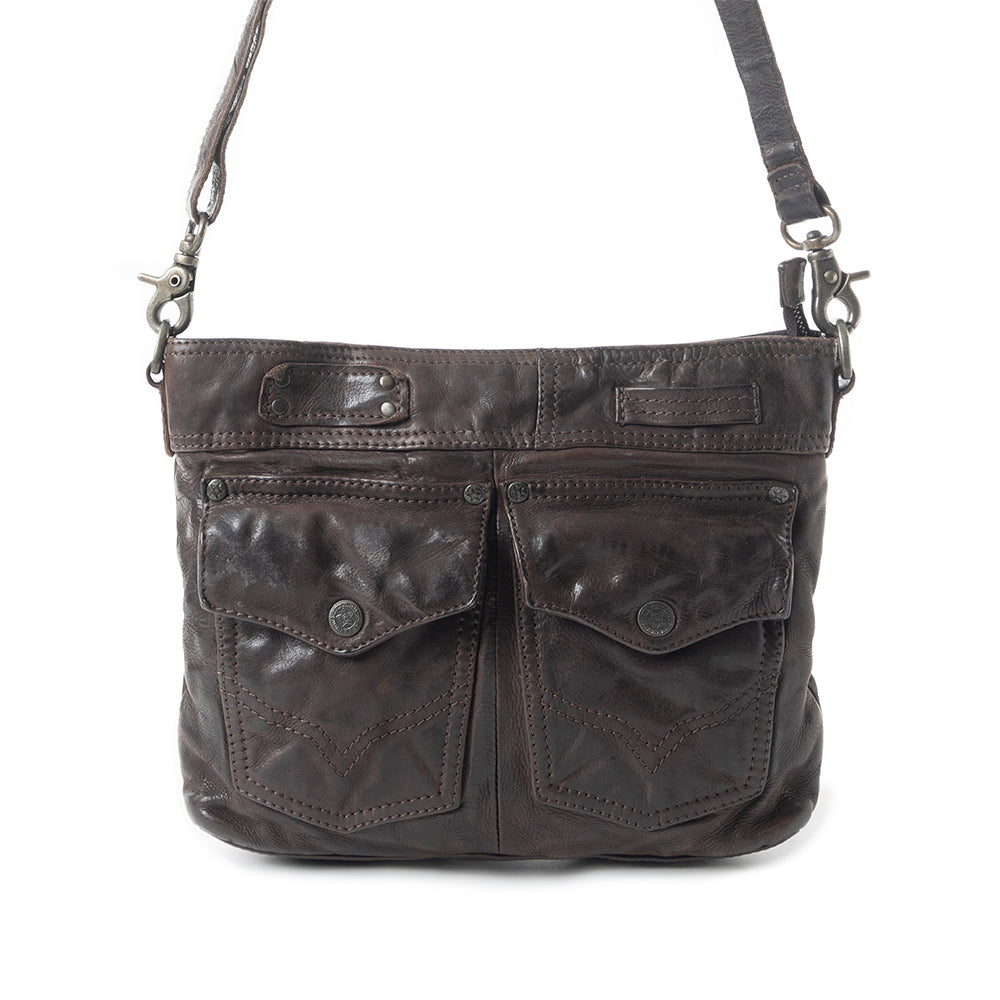 Range Rider Pocket Shoulder Bag In Black - Myra USA