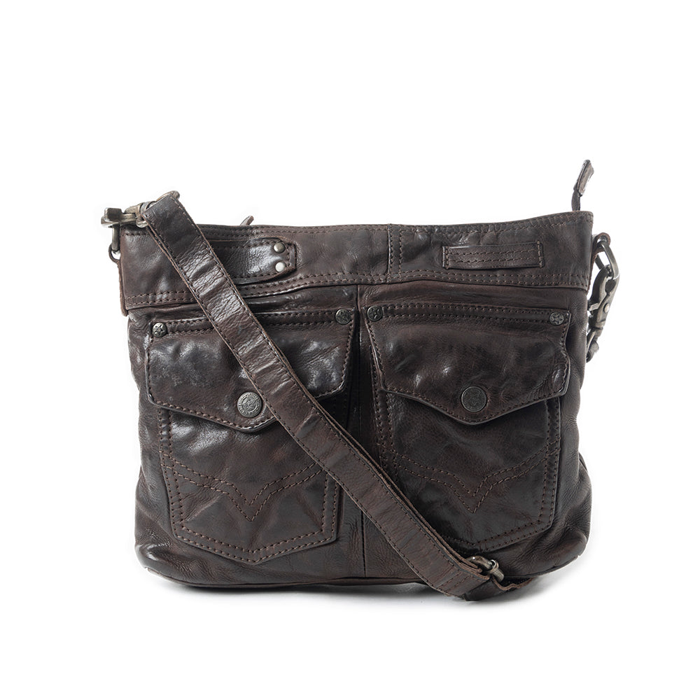 Range Rider Pocket Shoulder Bag In Black - Myra USA