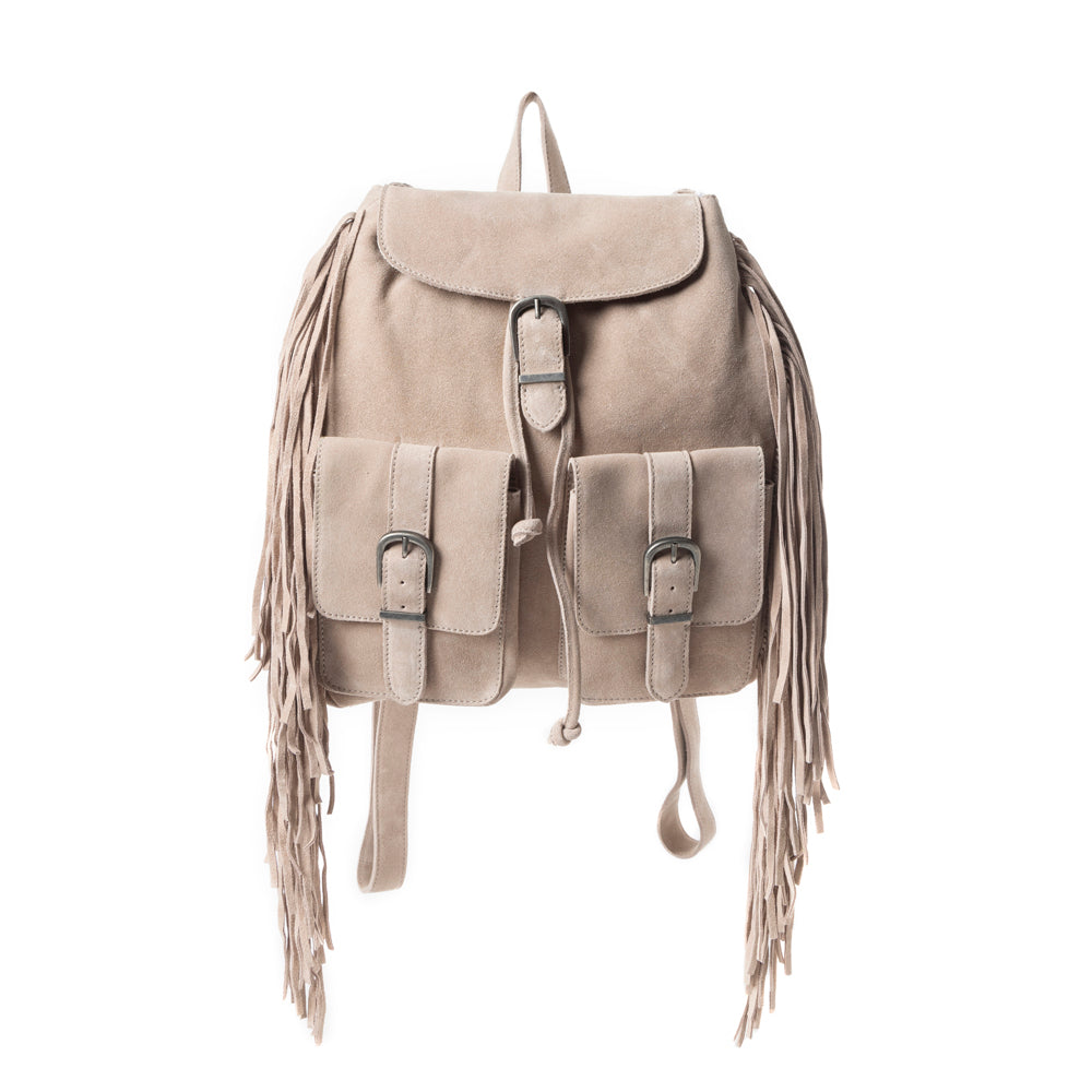 Deluxe Royale Backpack In Beige - Myra USA