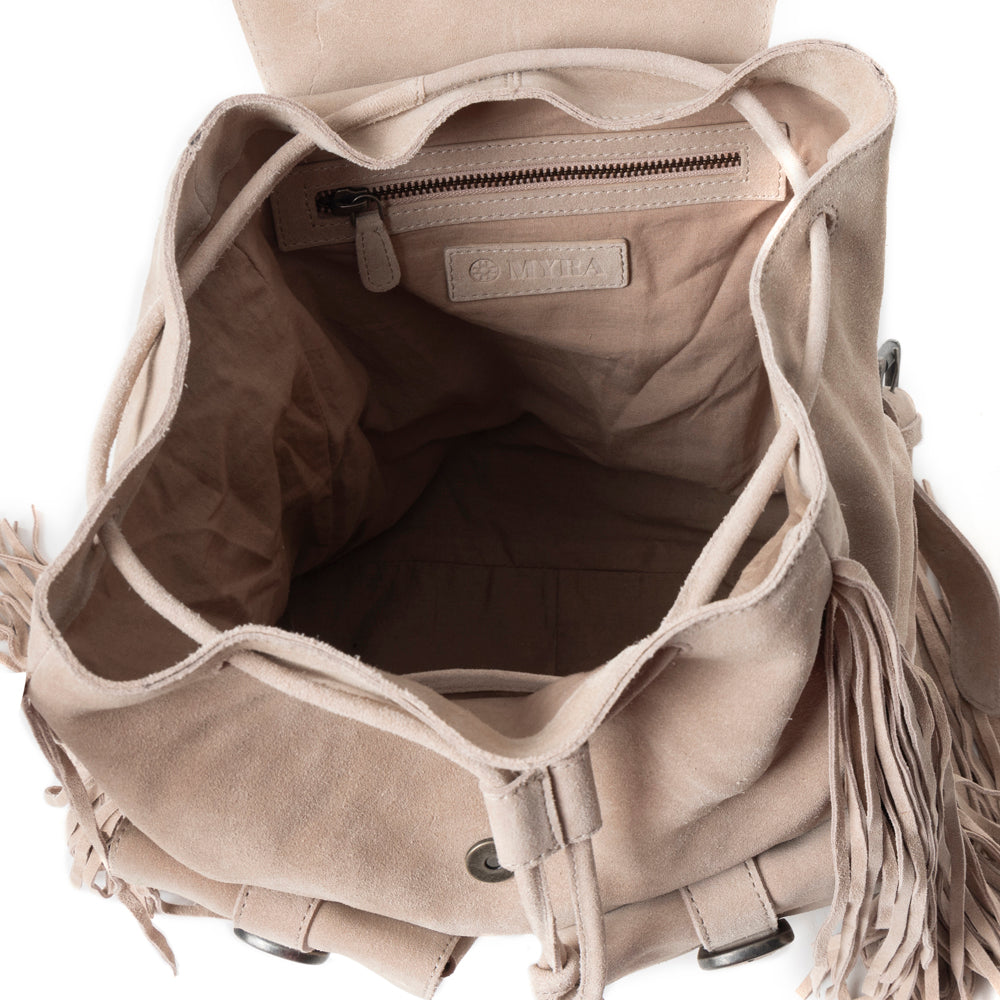 Deluxe Royale Backpack In Beige - Myra USA