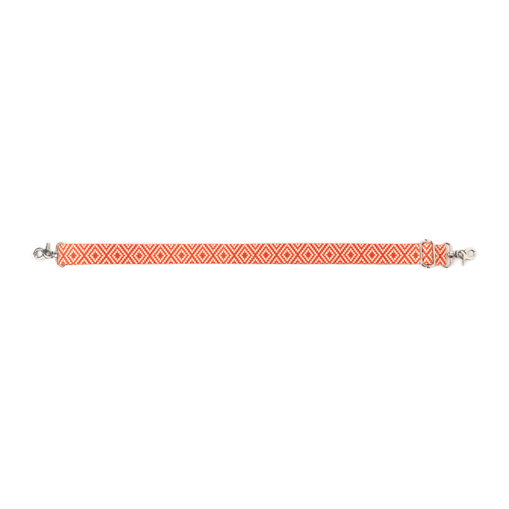 Geometric Vista Accessory Strap In Orange - Myra USA