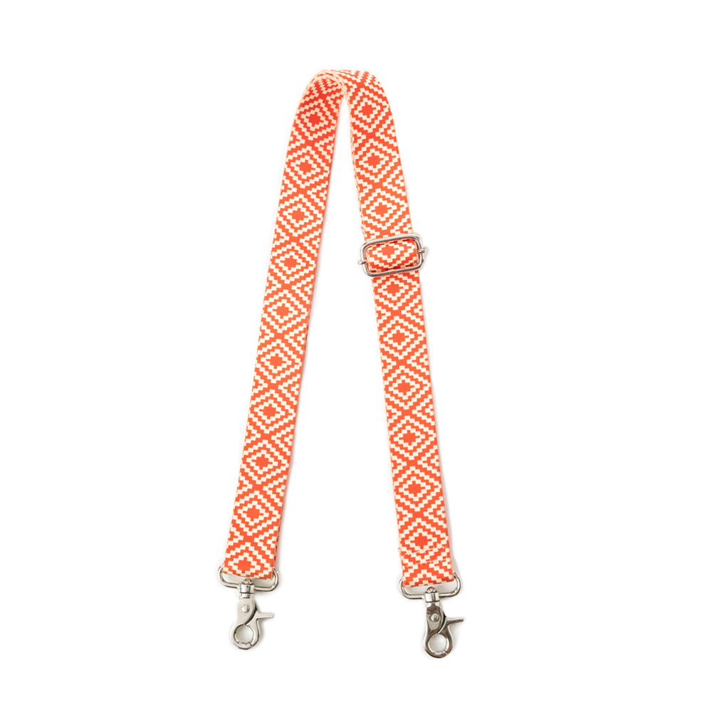 Geometric Vista Accessory Strap In Orange - Myra USA