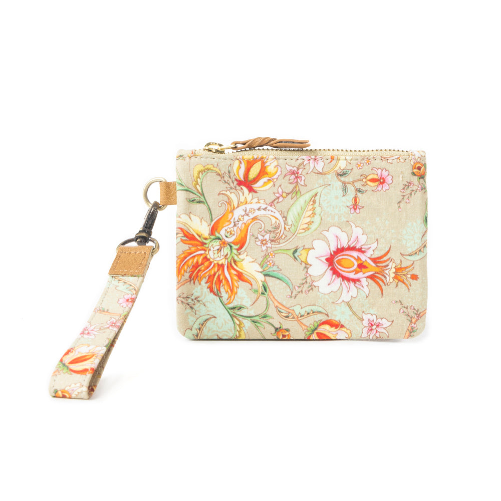 Serenity's Blooms Wallet In Beige - Myra USA