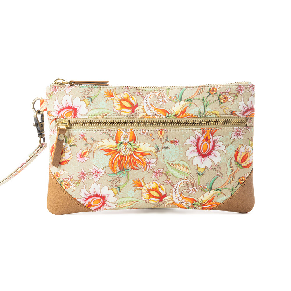 Serentity's Blooms Clutch Bag In Brown - Myra USA