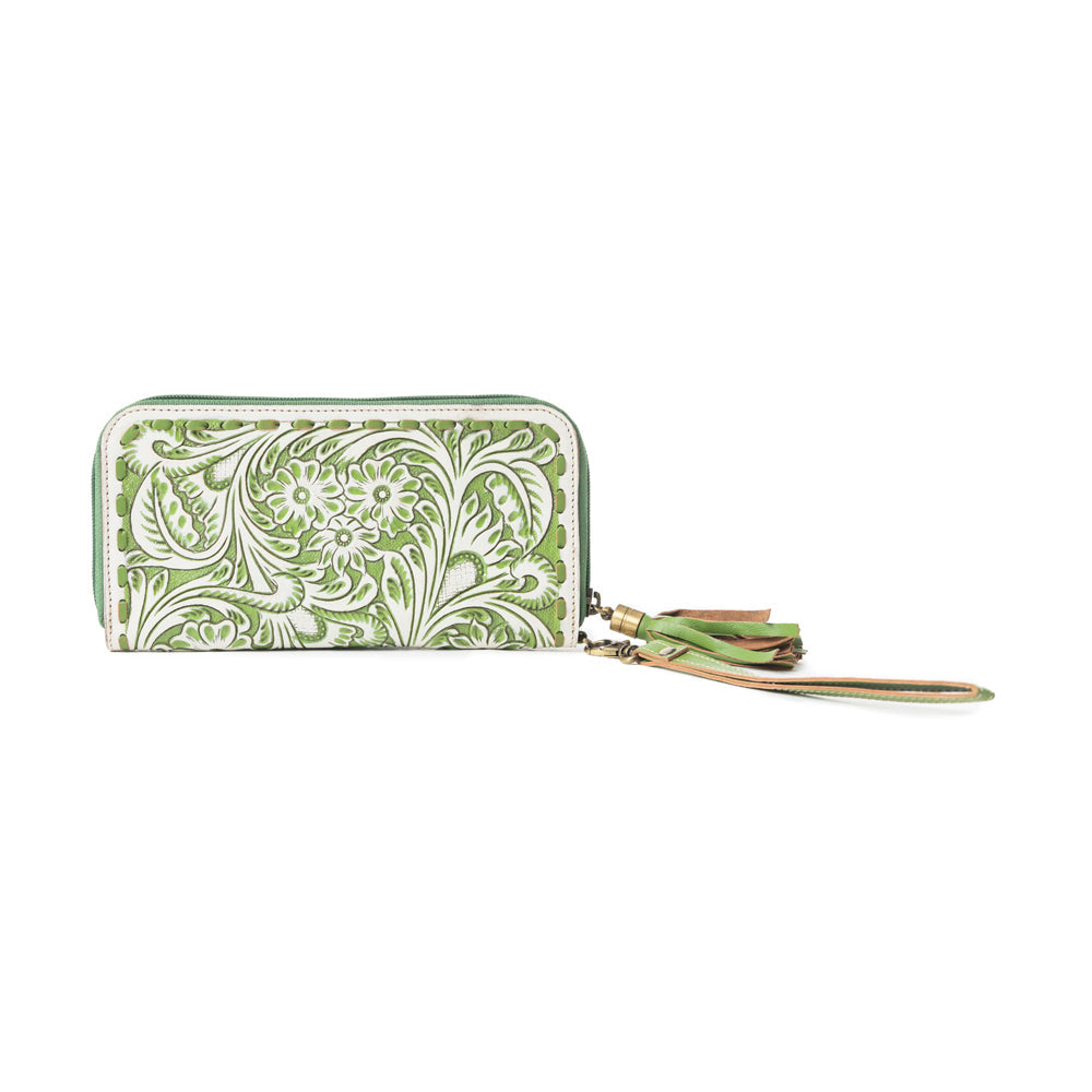 Miss Western Wallet In Green - Myra USA