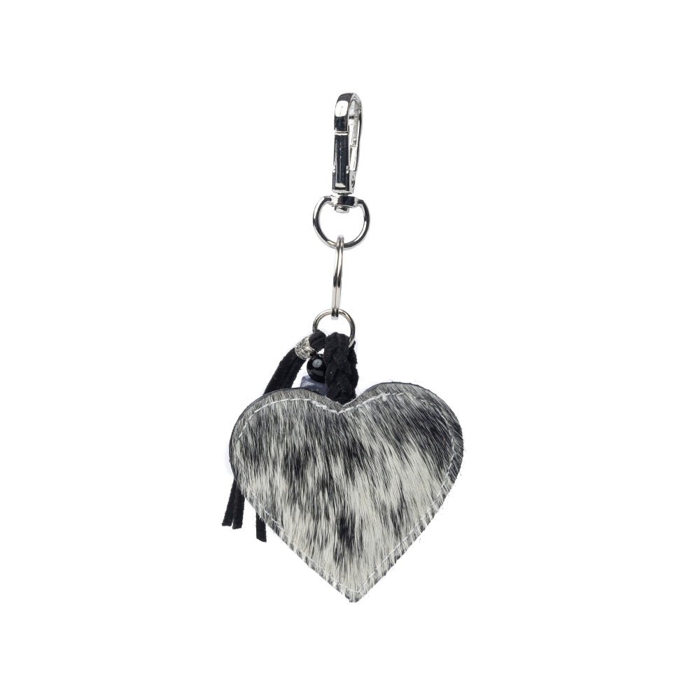 Grateful Heart Bag Charm In Black and White - Myra USA