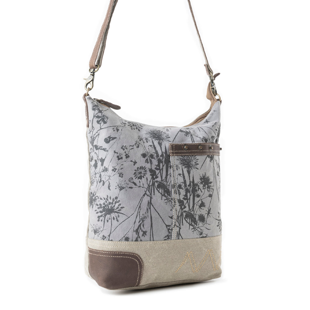 EcoFlora Western Shoulder Bag in Porcelain Bloom - Myra USA