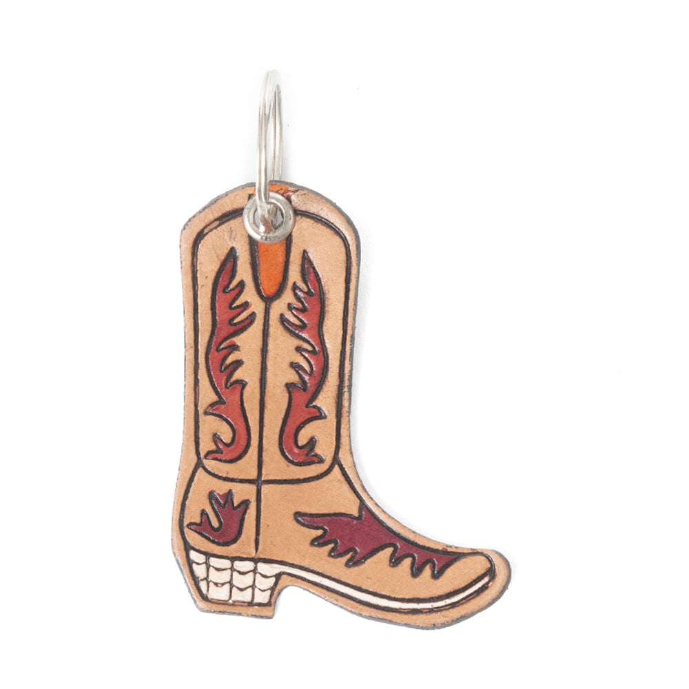 Blazin' Boot Leather Key Fob in Spiced Tan - Myra USA