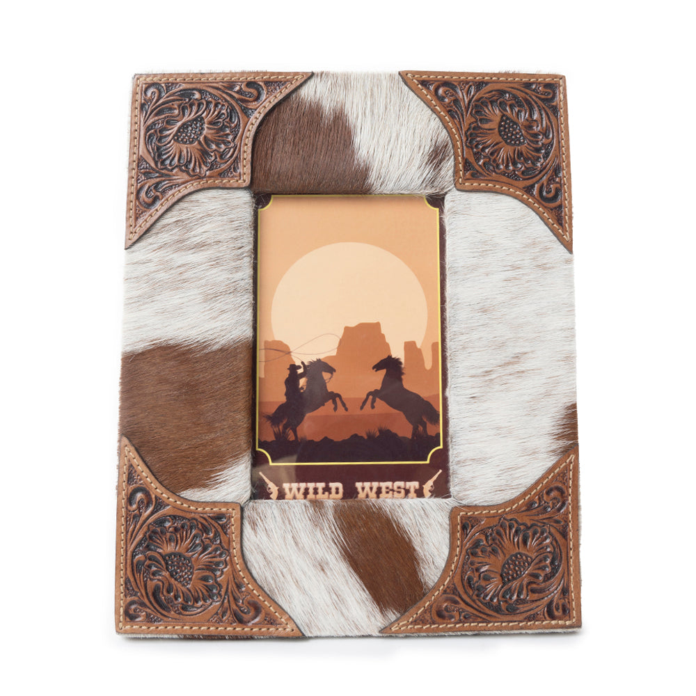 Tumbleweed Trail Photo Frame In Brown & White - Myra USA