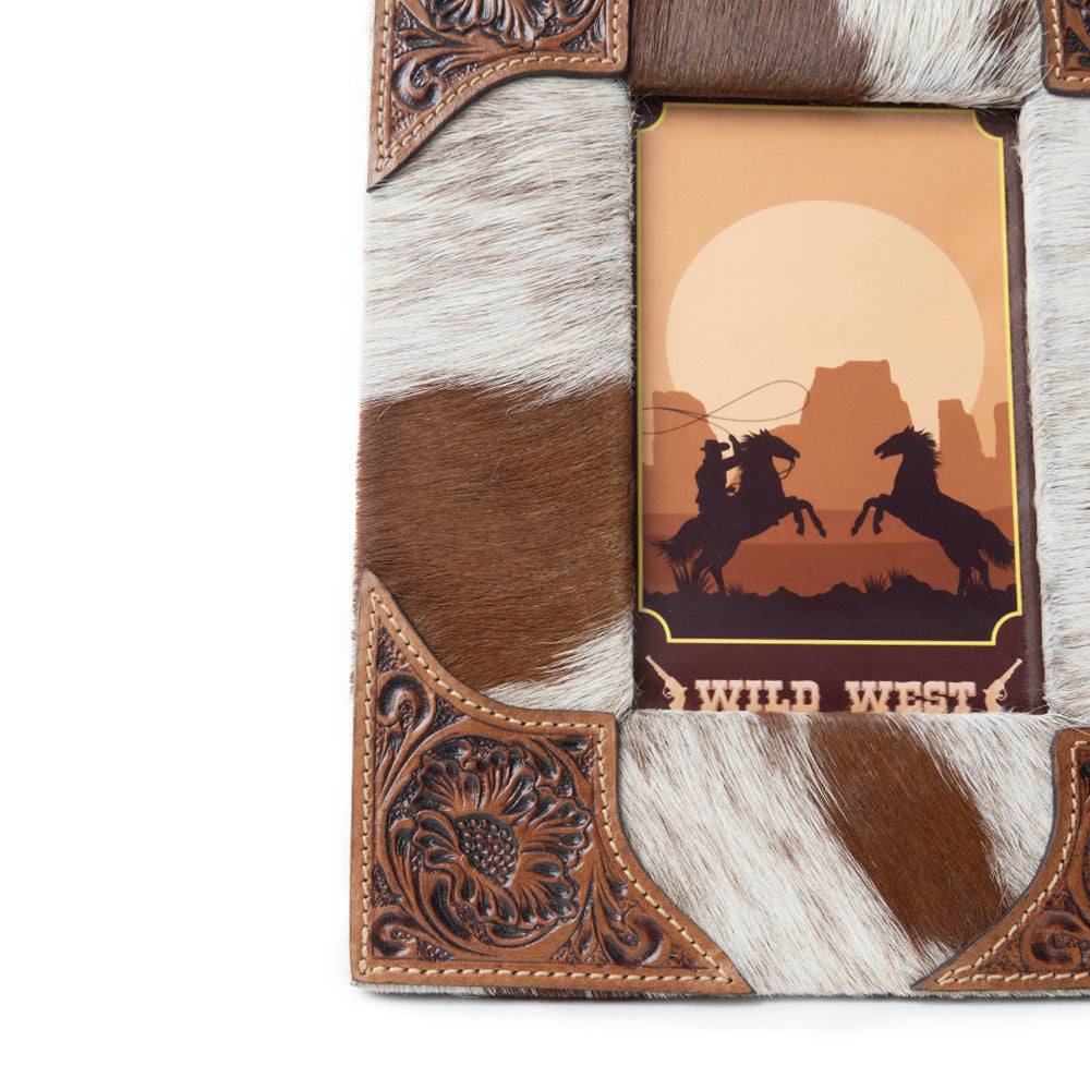 Tumbleweed Trail Photo Frame In Brown & White