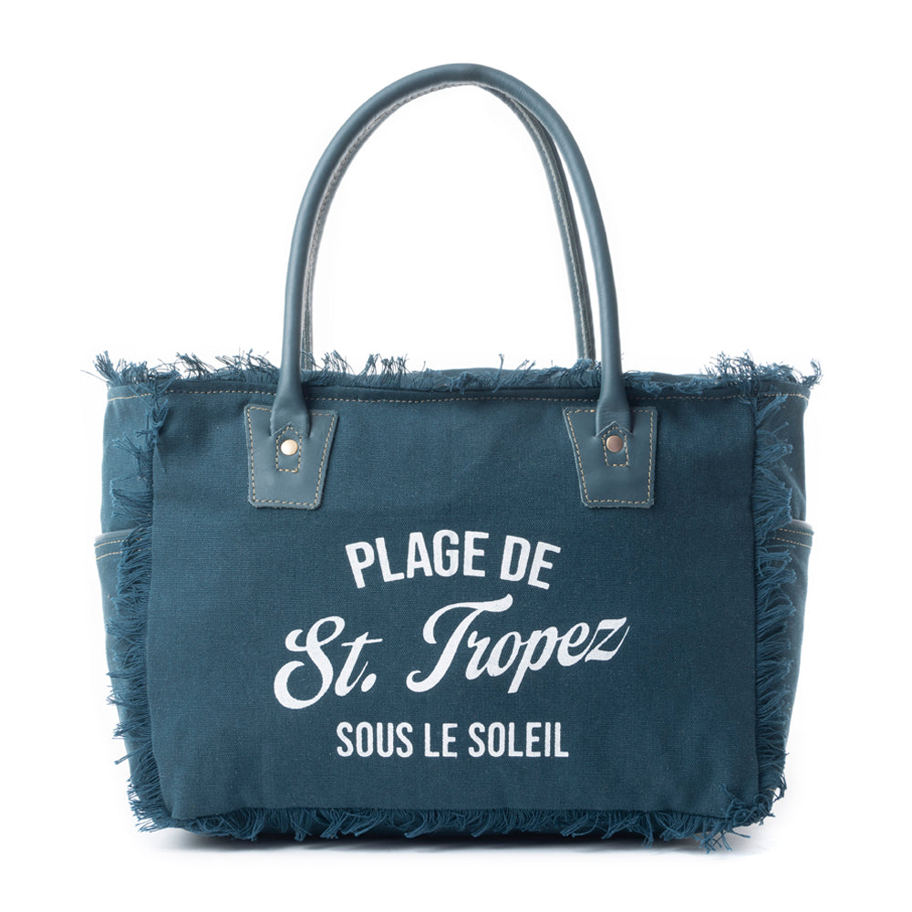 Saint Tropez Tote Bag In Green - Myra USA