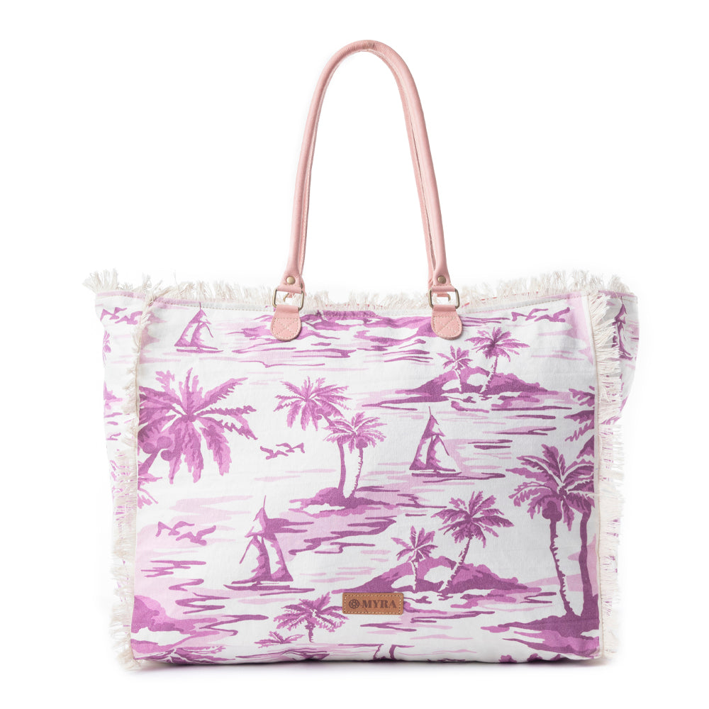 Saint Tropez Weekender Bag In White & Purple