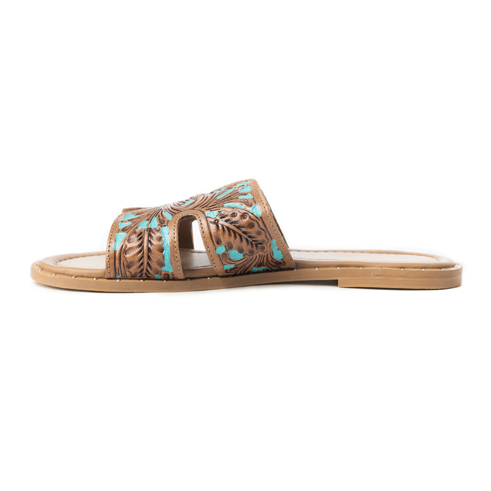 Carmina Anne Sandals In Blue - Myra USA