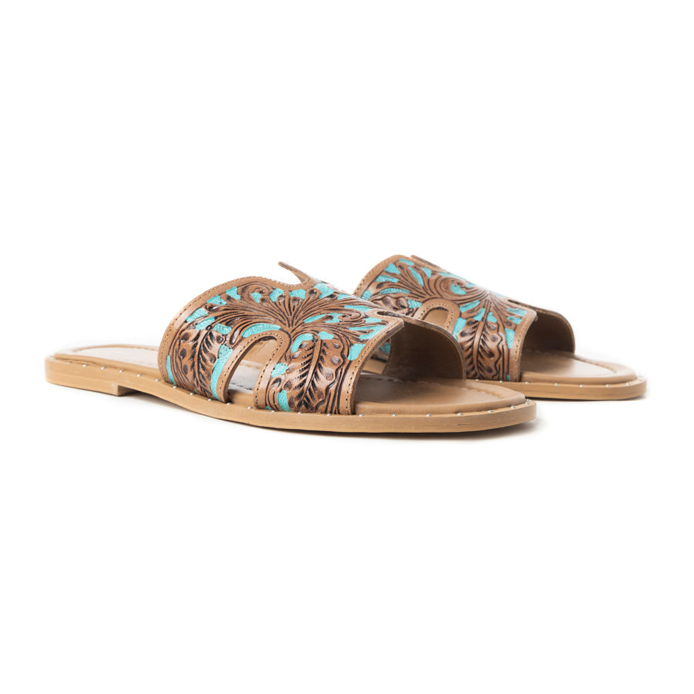 Carmina Anne Sandals In Blue - Myra USA