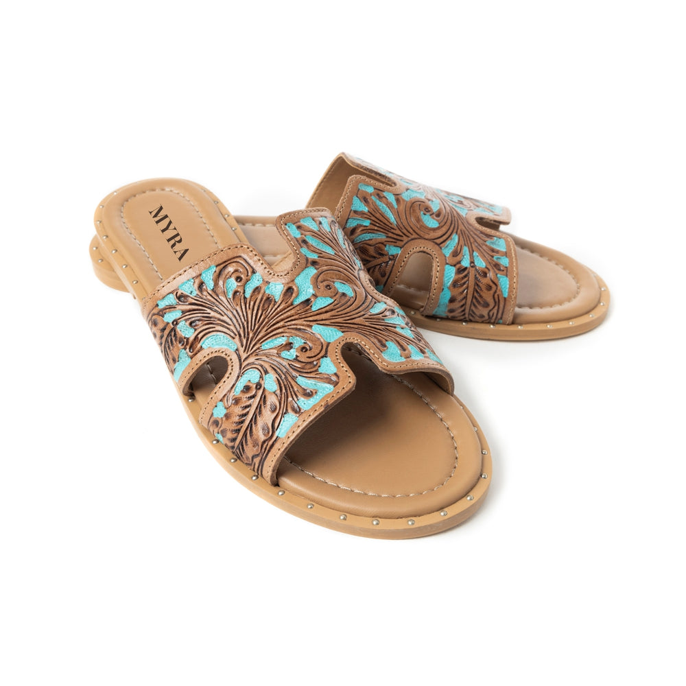 Carmina Anne Sandals In Blue - Myra USA