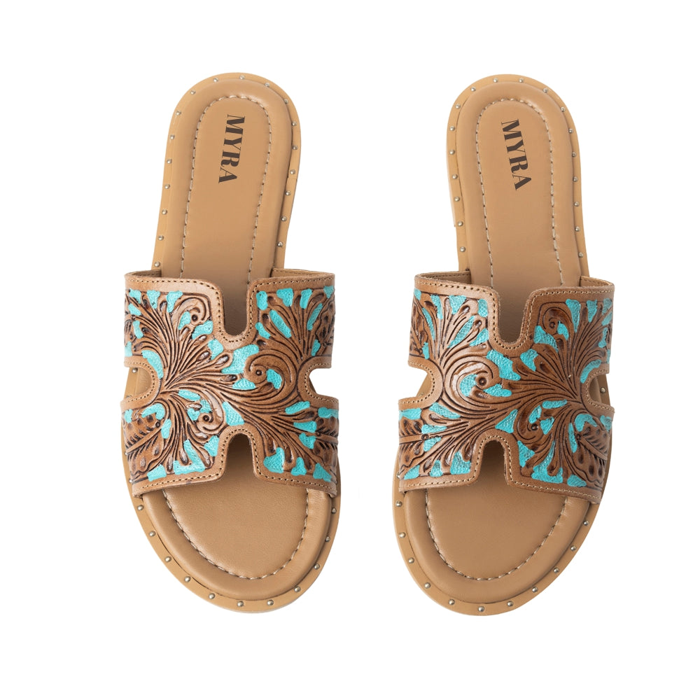 Carmina Anne Sandals In Blue - Myra USA