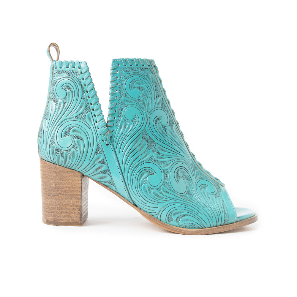 Persimmonee Heels In Turquoise - Myra USA