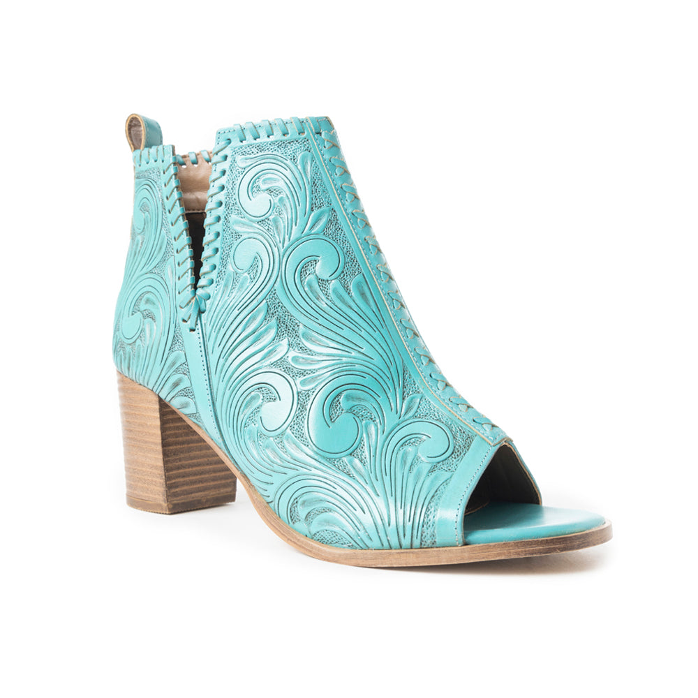Persimmonee Heels In Turquoise - Myra USA