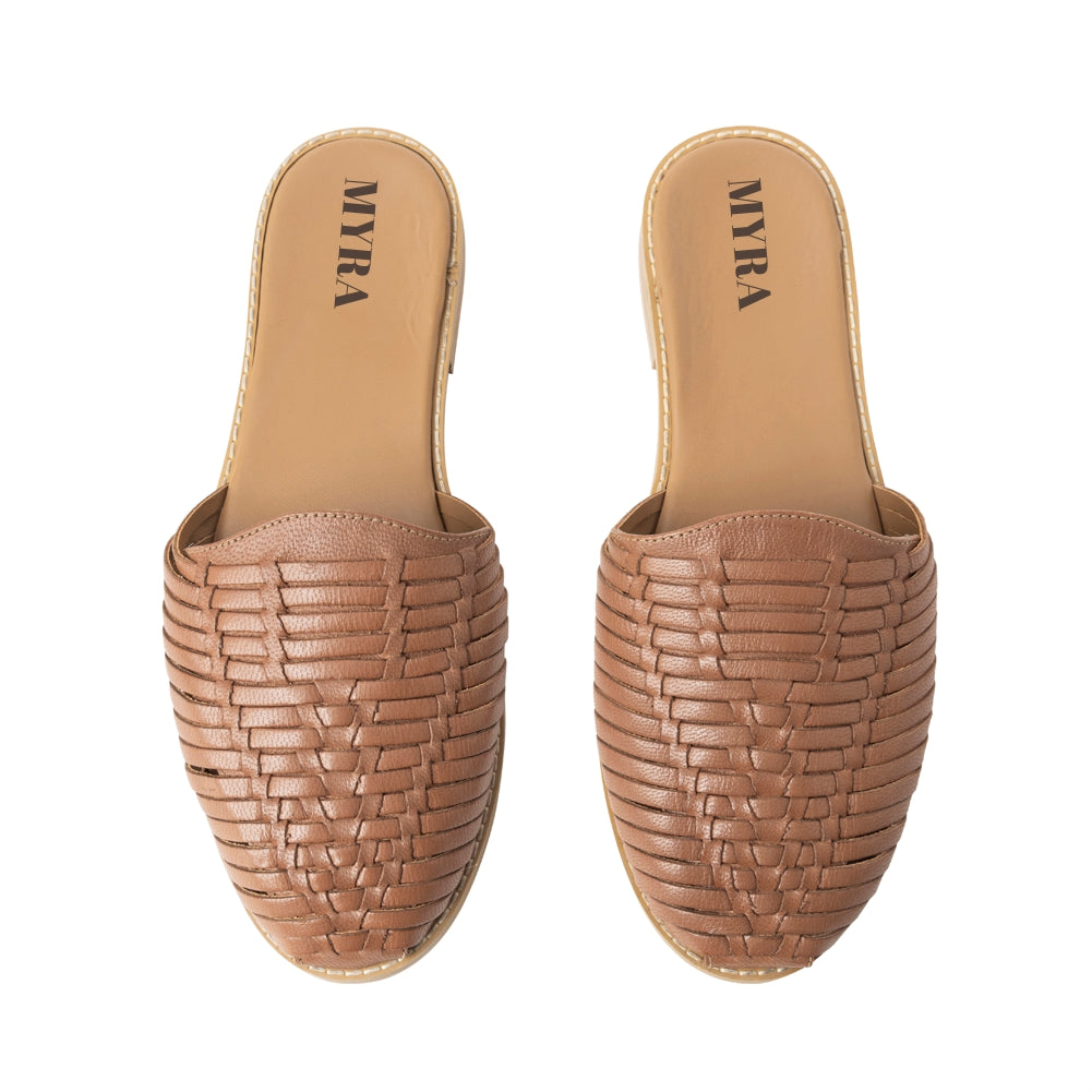 Madrigonna Sandals In Brown - Myra USA