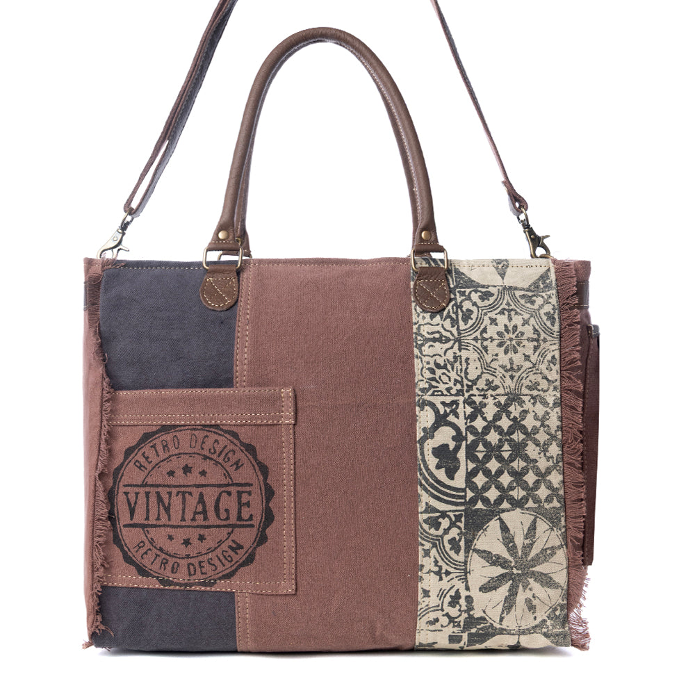 Retro Print Weekender Bag - Myra USA