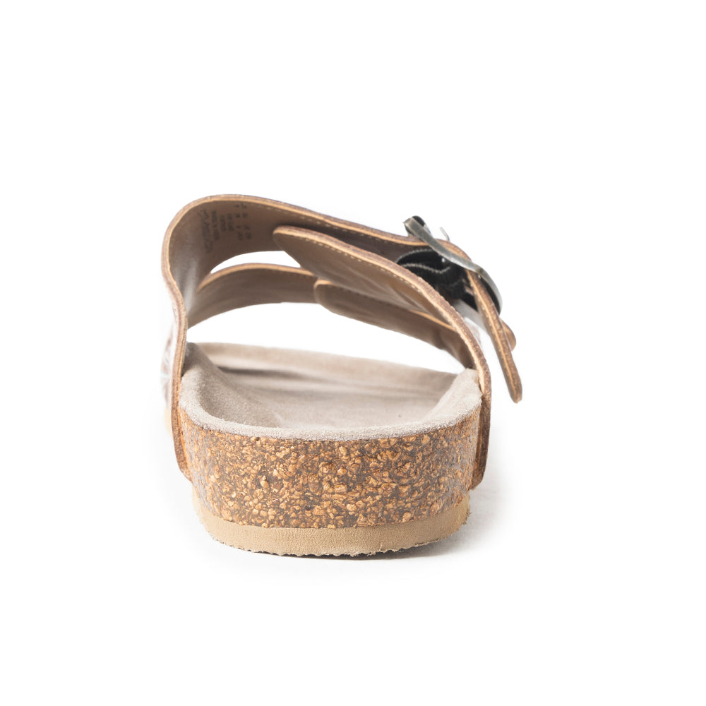 Falling Feather Sandals In Dark Brown - Myra USA